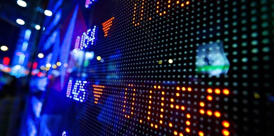 Stock market price display abstract